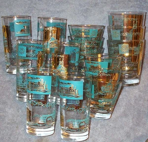LIBBEY Paddlewheel Riverboat Glass, CHOICE, 3 Different types, Price for Each - Picture 1 of 5
