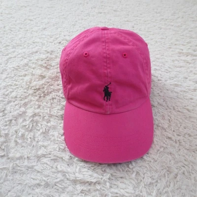 Boné Polo Ralph Lauren alça de couro traseira pequeno pônei casual feminino - Imagem 1 de 4