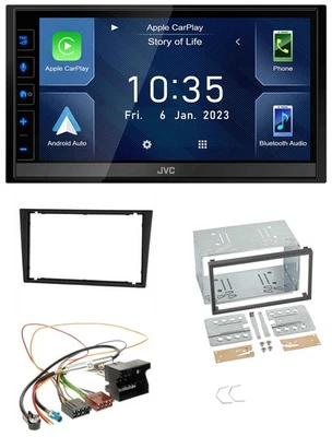 JVC DAB Bluetooth MP3 USB 2DIN Autoradio für Opel Corsa C Signum Vectra B ab 200 - Bild 1 von 4