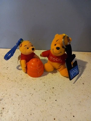 Disney All Winnie the Pooh Bears size varies. Lot of 2. keychain & clip - Image 1 of 3