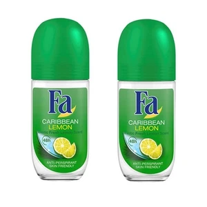 2x FA Deo Deodorant Caribbean Lemon - Roll-On - 50ml - Bild 1 von 2