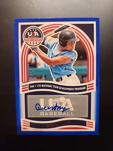Juegos del equipo de firmas nacionales 2025 Stars and Stripes 18U/100 Quentin Young Auto - Imagen 1 de 4