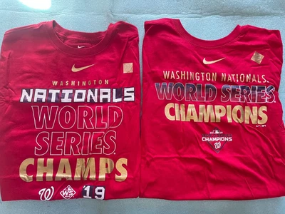 Lot of (2) Men's Nike Washington Nationals 2019 WS Champion T-Shirts-Medium - Image 1 of 4