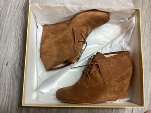 Michael Kors Jada Bootie Suede 40F1JDME2S Brown Size 8.5 M - Picture 1 of 17
