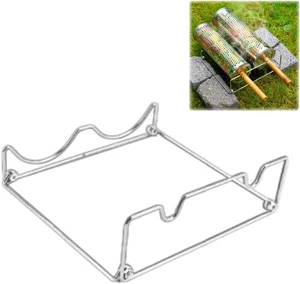 Stainless Steel BBQ Support Rack Holds 2 Grill Baskets, Universal Fit for Rotiss - Picture 1 of 2