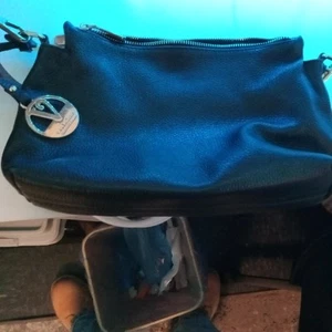 Valentina Black Pebbled Leather Shoulder Bag Crossbody Purse Made in Italy - Picture 1 of 5