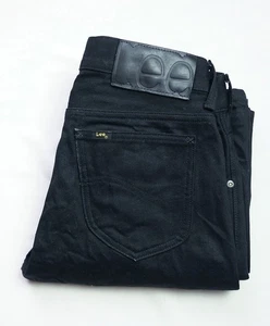 Lee Blue Selvedge 101 Rider Slim Jeans mens size W29 W30 L32 S Small black - Picture 1 of 16