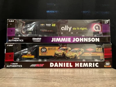(LOTE DE 2) Camiones NASCAR RCR 50 Aniversario y Jimmie Johnson Ally escala 1:64 Foto 1 de 4