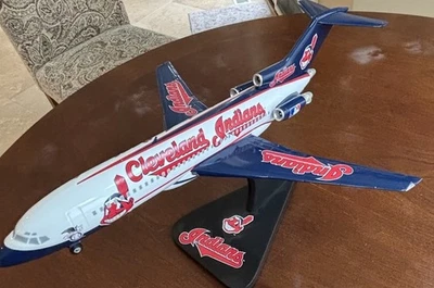 Avión del equipo de béisbol Danbury Mint Diecast Boeing 727 MLB Cleveland Indians Foto 1 de 4