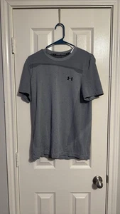 Under Armour Sports T shirt Mens Grey Breathable Activewear Gym Running Size M - Picture 1 of 5