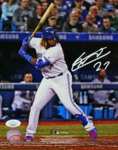 Vladimir Guerrero Jr. Autographed Toronto Blue Jays 8x10 Batting Photo- JSA Auth - Imagen 1 de 5