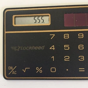 Vintage LOCKHEED Purse Wallet Calculator Ultra Thin 3 half x 2 inch Works - Picture 1 of 6