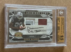 2008 Donruss Gridiron Gear DARREN McFADDEN Signed Football AUTO JERSEY # BGS 9.5 - Picture 1 of 12