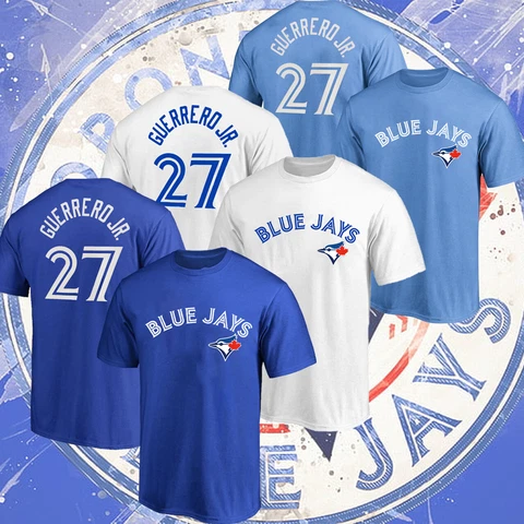 SALE!!! Vladimir Guerrero Jr. #27 Toronto Blue Jays Name & Number T-Shirt S_5XL Cover