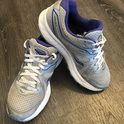 Zapatos para correr Saucony Cohesion 11 plateados/púrpura para mujer talla 7,5 Foto 1 de 4