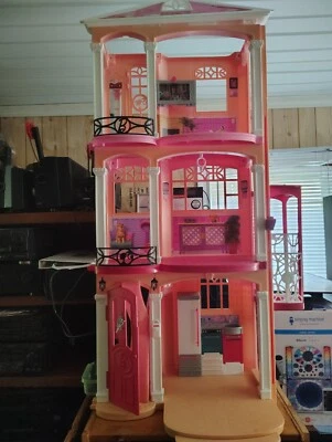 Mattel Barbie 3 pisos casa de ensueño casa adosada sin muebles ni accesorios  Foto 1 de 4