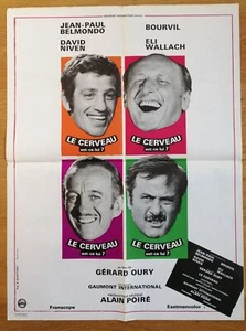 LE CERVEAU Jean-Paul Belmondo affiche cinema originale 80x60 cm '68 - Photo 1/1