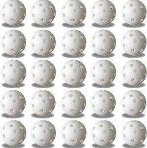 Practice Golf Balls 25 Pack Plastic Airflow Hollow Golf Balls for Driving Ran... - Picture 1 of 3