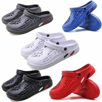 Scarpe Uomo Estive Vacanze Spiaggia Piscina Giardino Ospedale Infermiera Zoccoli Comode Passeggio - Immagine 1 di 4