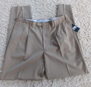 NWT! New! Nordstrom JB Britches Made In Italy Pleated 44R Khaki Pants 100% Wool - Picture 1 of 13