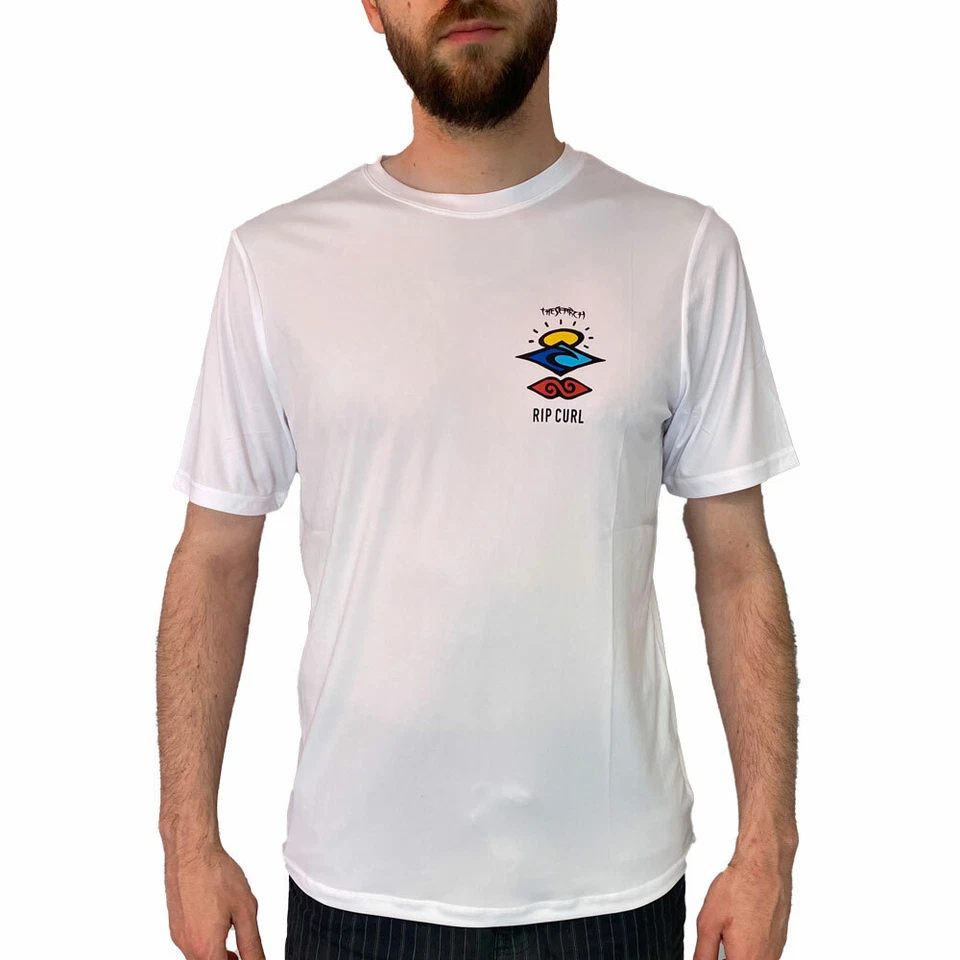 Rip Curl Iconos Surflite Camiseta de Hombre Surf Camisa Mal Con Protección-uv - Imagen 1 de 2