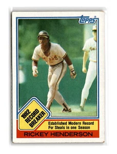 Rickey Henderson Baseball #2 1983 Topps Oakland Athletics - Picture 1 of 2