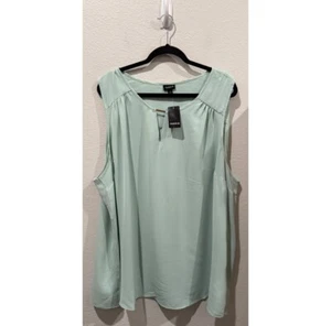 TORRID Mint Round Neck Sleeveless Blouse Size 4 - Picture 1 of 6