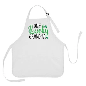 One Lucky Grandma Apron, St Patricks Day Apron, St Patricks Day Gift for Grandma - Picture 1 of 1
