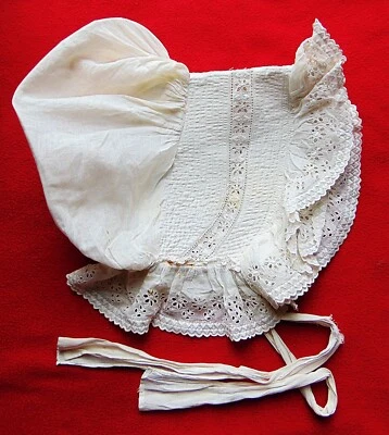 RARE ANTIQUE ORIGINAL VICTORIAN PRAIRIE BONNET ~ BEAUTIFUL COLLECTIBLE! - Image 1 of 4