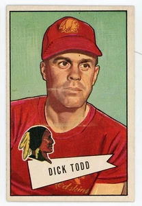 Bowman Large Dick Todd #43 Redskins Ex 1952 - Imagen 1 de 1