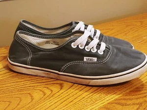 VANS Off the WALL Canvas Denim Boat Deck Skateboarding Skate Mes Shoes Sz 7 👣b4 - Picture 1 of 8