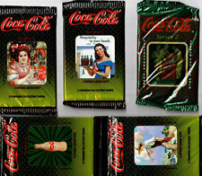 Vintage Coca Cola Collectors Trading Cards Factory Sealed 5 pack lot Assorted