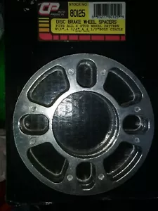 4 Lug Disc Brake WHEEL SPACERS 6" Dia 2 Pair Aluminum 80125 4" to 4 1/2" Bolt Cr - Picture 1 of 2