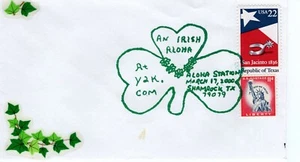 AN IRISH ALOHA, SHAMROCK, TX  2000  FDC12640 - Picture 1 of 1