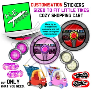 SHOPPING TROLLEY replacement stickers decals TO FIT Little Tikes Cozy Coupe CART - Picture 1 of 16
