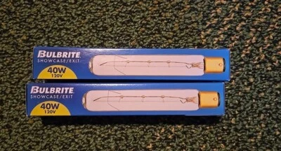 2X - Bulbrite Bulb 40W Clear Bayonet Base T6.5 Light Bulb 120 Volt Showcase Exit - Image 1 of 2