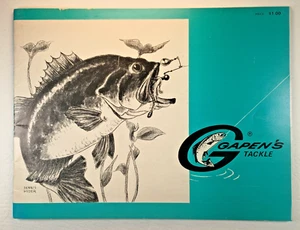 Vintage Gapen's Tackle 1972 Full Size Catalog Fishing Large Mouth Bass by Hyder - Picture 1 of 9