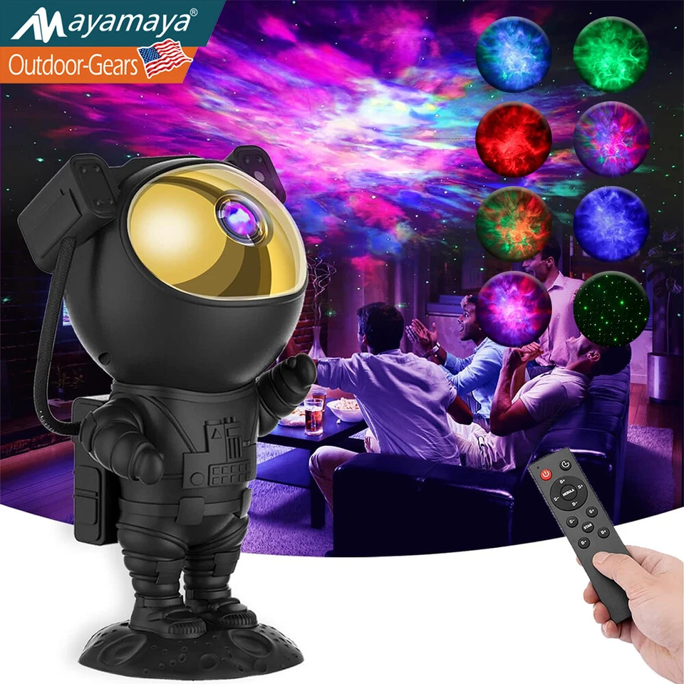 Astronaut Projector Night Light Lamp Star Nebula Galaxy Space Sky for Room Decor - Image 1 of 4