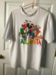 No Label Walt Disney "ATLANTA" T-Shirt w/Mickey, Minnie, Goofy & Pluto - XL - Picture 1 of 6