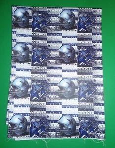 Neu Dallas Cowboys Helm bedruckt Poly Baumwollstoff 27x20 - Bild 1 von 3