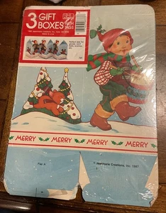Jeanmarie Creations Cajas de Regalo Etiquetas De Colección 1987 Niños Baterista Niño Navidad 3 Ct - Imagen 1 de 3