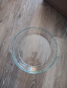 Vintage Pyrex Clear Glass 9.5" #229 Fluted Edge Deep Pie Plate USA - Picture 1 of 3