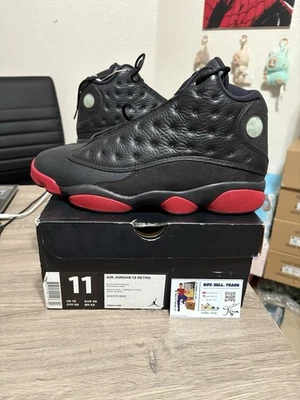 Talla 11 - Air Jordan 13 Retro Dirty Bred 2014 Negro Rojo Foto 1 de 4