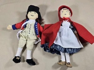 Vintage 1996 Colonial Williamsburg William Fife And Sarah Dolls - Bild 1 von 11