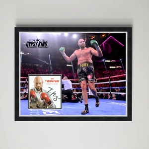 Tyson Fury - British Boxing Legend Signed Authentic Autograph Framed Display - Picture 1 of 2