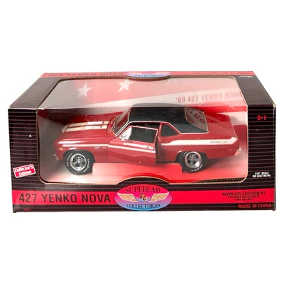 Supercars 1969 Chevy 427 YENKO NOVA  RED  1/18  ERTL AMERICAN MUSCLE Paint Issue - Image 1 of 4