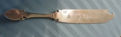 Cuchillo Sierra Pastel GORHAM LILY PLATA ESTERLINA .925 Lirio del Valle GRABADO Foto 1 de 4