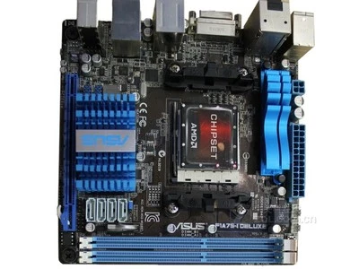 ASUS F1A75-I Deluxe Motherboard AMD A75 DDR3 Socket FM1 Mini-ITX w/ IO Shield - Image 1 of 2
