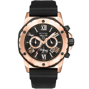 Bulova Men's Marine Star Black Dial Watch - 98B104 - Picture 1 of 1