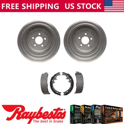 Rear Kit Brake Drums & Brake Shoes For 1970-1974 Plymouth Barracuda - Raybestos - Image 1 of 4